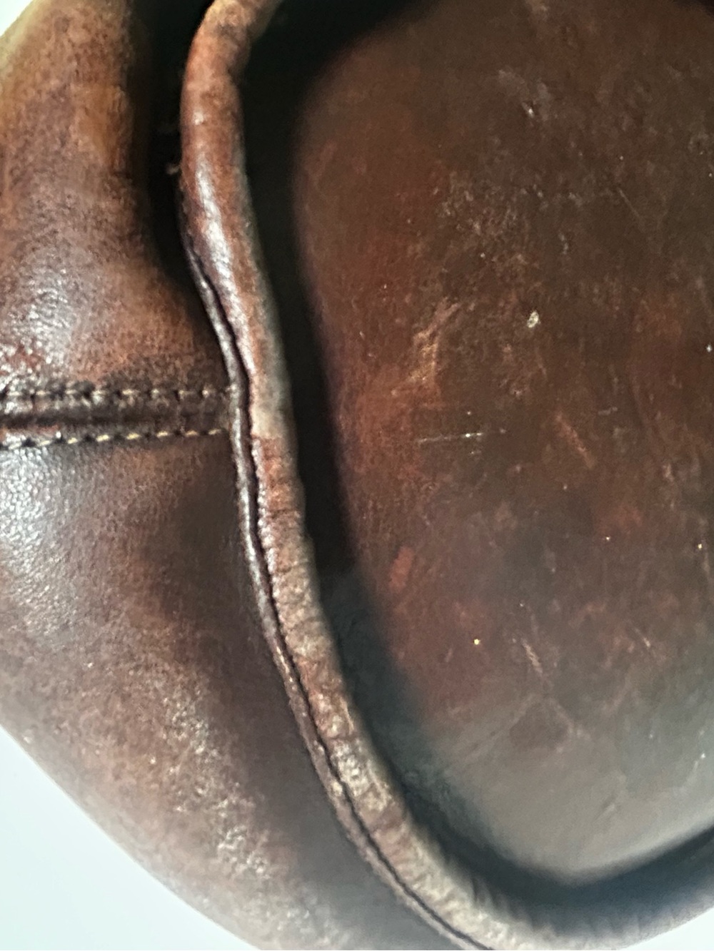 Vintage Coach Duffle Sac Handbag 9085 Brown Leather New York City - Picture 5 of 14